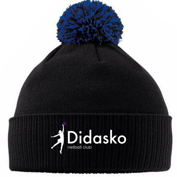 Didasko Netball - Embroidered Bobble Hat Thumbnail